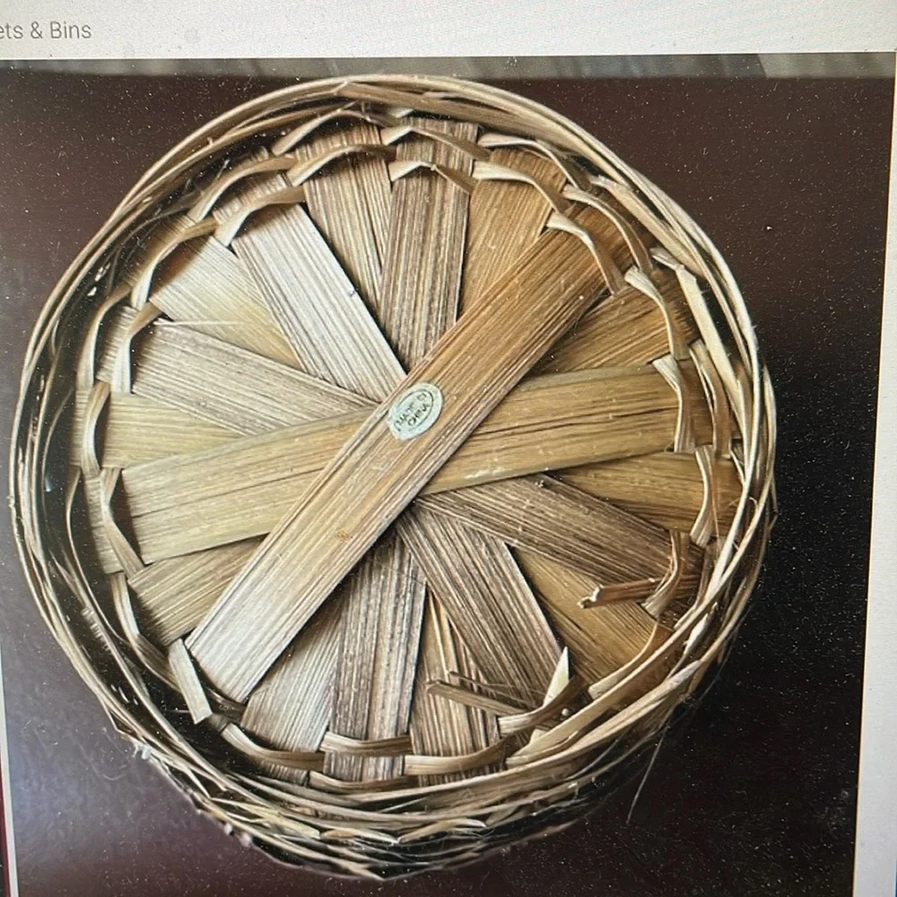 2 Natural Woven Baskets for plants and flowers